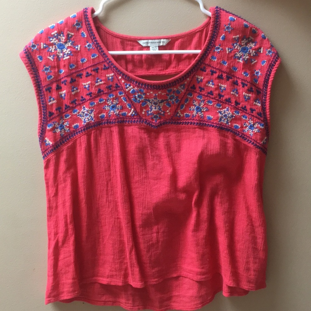 AEO Embroidered Blouse